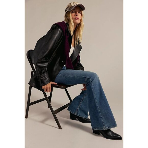 We The Free Penny Pull-On Flare Jean Rich Blue size 29 NWT - Picture 2 of 8